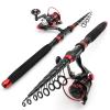 New 1.8m-3.0m Rod Roll Combo, Carbon Fiber Telescopic Fishing Rod 13BB Reel Set, Portable Spinning Rod and Spinning Reel Multi-Function Set, Sea Fishing Rod, Bass Fishing ZYHYD view 1