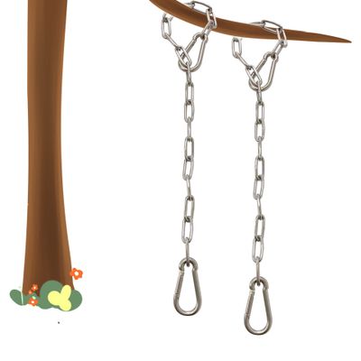 MIKMAYTOO 2 Packs Heavy Duty Stainless Steel Chain 550LB Capacity for Punching Bags Hanging Chair Hammocks Swing Trapeze Yoga (40, 4MM-2 PCS)