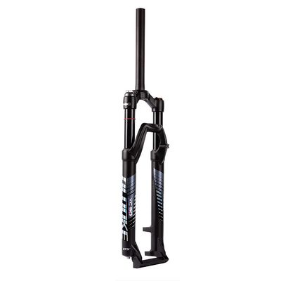 Jejy Front Fork with Suspension 27.5 Inch Mountain Bike, Remote Lockout Straight Tube 1-1/8" QR 9mmQuick Release MTB Bicycle Air Forks (Color : Black, Size : 27.5)