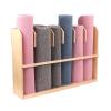 JLXJ 6 Yoga Mat Storage Holder Wood, Foam Roller Organizer Floor Display Stand, for Home Gym & Fitness Club Exercise Mat Organize view 1