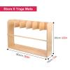 JLXJ 6 Yoga Mat Storage Holder Wood, Foam Roller Organizer Floor Display Stand, for Home Gym & Fitness Club Exercise Mat Organize view 2
