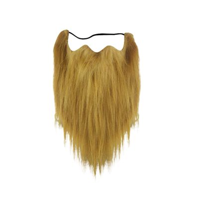 Flybloom Realistic Fake Beard Cosplay Grandpa Beard Artificial Facial Hair Halloween Beard Party Supplies(Brown)