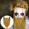 Flybloom Realistic Fake Beard Cosplay Grandpa Beard Artificial Facial Hair Halloween Beard Party Supplies(Brown) view 2