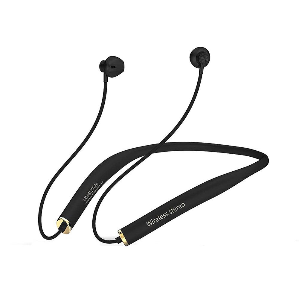 IKXO Wireless Bluetooth Headphones Neckbands with Magnetic Earbuds Bluetooth 5.0 CVC 8.0 Waterproof sweatproof Sports Magnetic Earbuds (Half-in-Ear, Black)