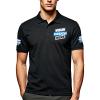 Pranboo Custom Polo Shirt for Men, School Shirt, Golf Shirt, for Business, Casual Wear, and Sports Teams Embroidered Text3XL Black view 1