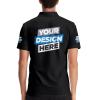 Pranboo Custom Polo Shirt for Men, School Shirt, Golf Shirt, for Business, Casual Wear, and Sports Teams Embroidered Text3XL Black view 2