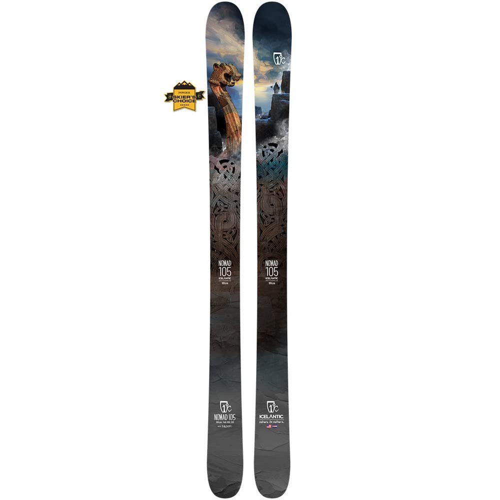 Icelantic Men's All-Mountain Freeride Lightweight 21/22 Nomad 105 Alpine Skis for Intermediate Level, 161