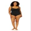 Anne Cole Plus - Twist Front Bandeaukini Swim Top Navy / 16W view 4