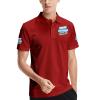 Pranboo Custom Polo Shirt for Men, School Shirt, Golf Shirt, for Business, Casual Wear, and Sports Teams Embroidered LogoS Red view 1