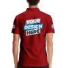 Pranboo Custom Polo Shirt for Men, School Shirt, Golf Shirt, for Business, Casual Wear, and Sports Teams Embroidered LogoS Red view 2