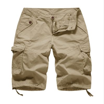 FOURSTEEDS Women's Casual Twill Cotton Fitted Multi-Pockets Camouflage Bermuda Cargo Shorts Khaki US 2