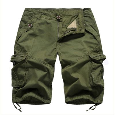 FOURSTEEDS Women's Casual Fitted Multi-Pockets Camouflage Twill Bermuda Cargo Shorts Army Green US 20