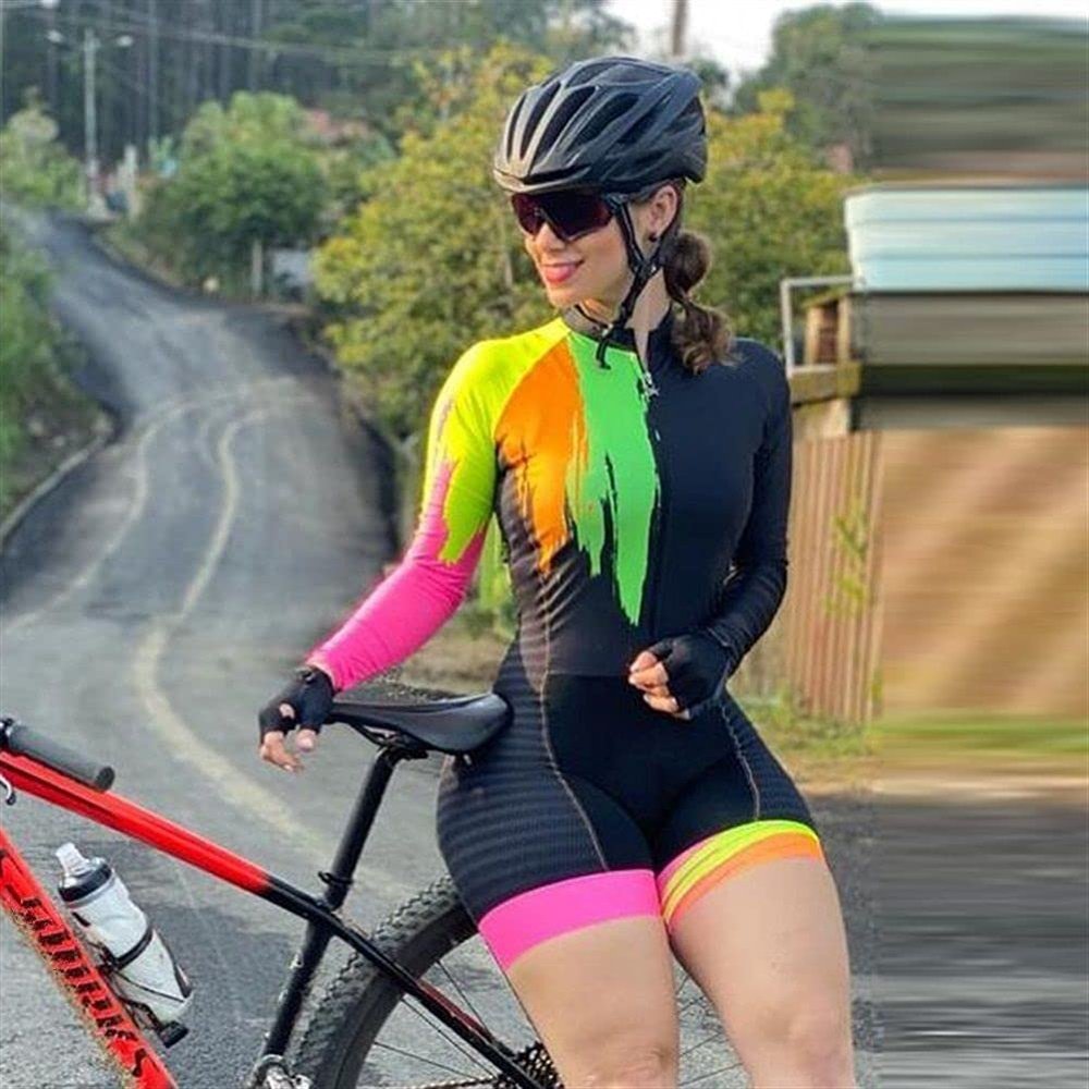 CYTSH Women's Jumpsuit Mountain Bike Cycling Clothing Sweatshirt Triathlon suit (Color : 181, Size : X-SMALL 20mm)