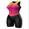 Sparx Women Triathlon Suit Tri Short Racing Cycling Swim Run (2XL, Yellow Zigs)