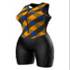 Sparx Women Triathlon Suit Tri Short Racing Cycling Swim Run (Medium, Golden Check) view 1