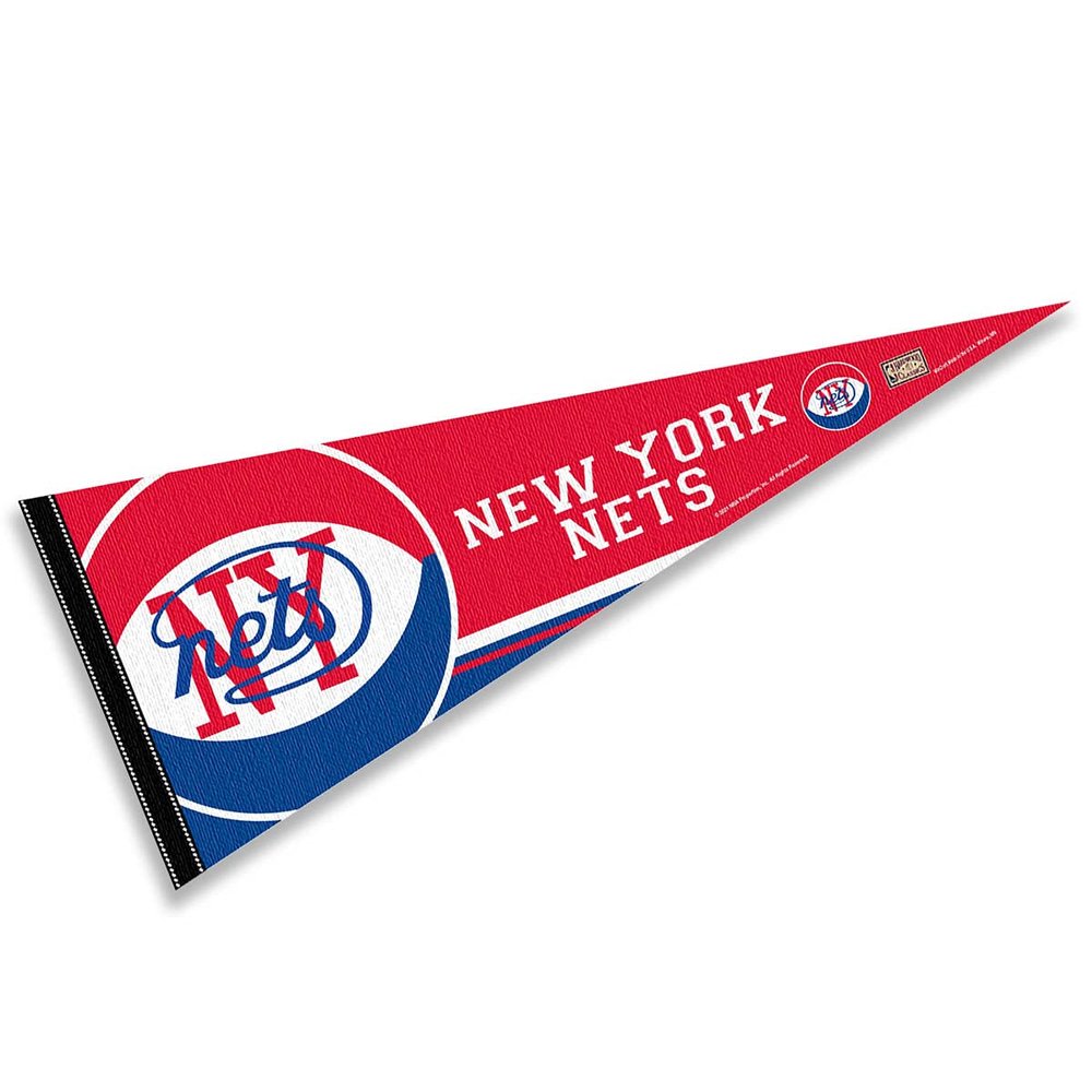 Brooklyn Nets Throwback Retro Vintage Pennant Flag