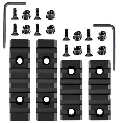 Gotical Combo of 2 | 5 Slots Aluminum Keymod Rails and 7 Slots Aluminum keymod Rails Section for Keymod Five Slots and Seven Keymod Rail Picatinnii Rail Section