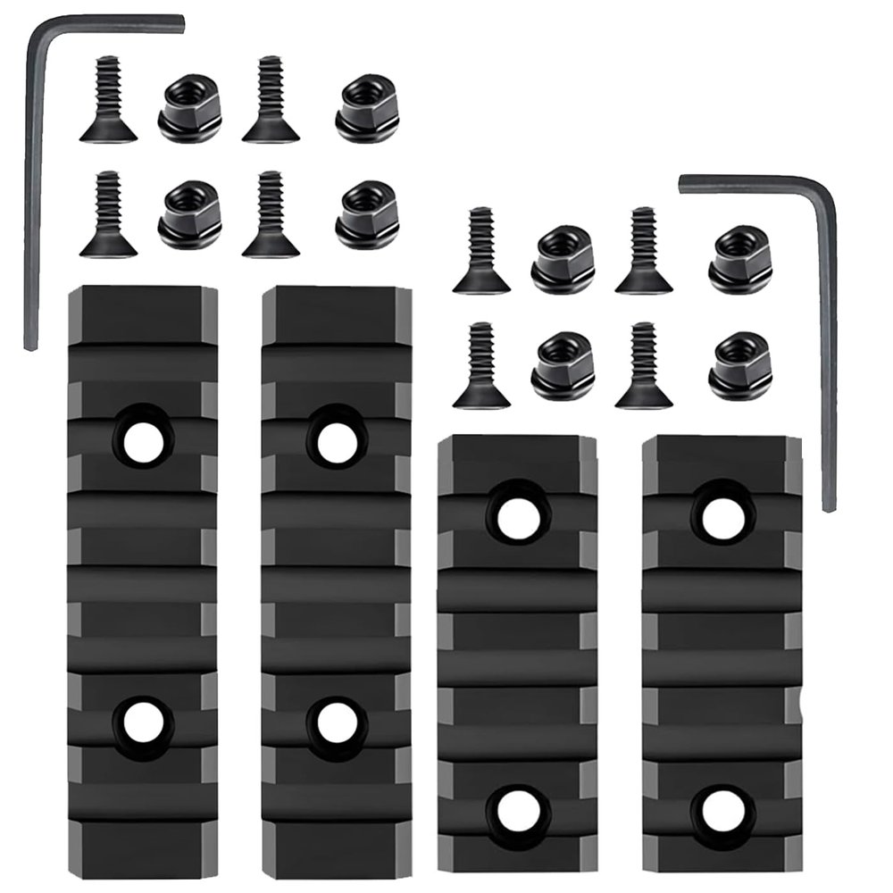Gotical Combo of 2 | 5 Slots Aluminum Keymod Rails and 7 Slots Aluminum keymod Rails Section for Keymod Five Slots and Seven Keymod Rail Picatinnii Rail Section