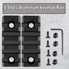 Gotical Combo of 2 | 5 Slots Aluminum Keymod Rails and 7 Slots Aluminum keymod Rails Section for Keymod Five Slots and Seven Keymod Rail Picatinnii Rail Section view 2