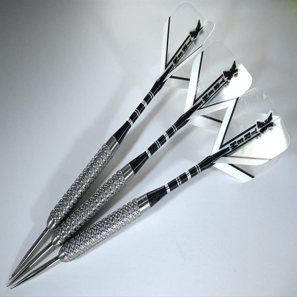 US Darts - Xtreme Grip 26g Steel Tip Darts 80% Tungsten + Extra Flights, Tool