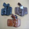 Azula Leather 2 Clip OWB Pancake Clip On Pistol Holster for Springfield Springfield 911 380 Pistol Tan Right Hand view 1