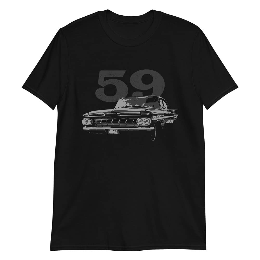 1959 Chevy Bel Air Classic Car Owner Short-Sleeve Unisex T-Shirt Black