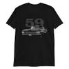1959 Chevy Bel Air Classic Car Owner Short-Sleeve Unisex T-Shirt Black view 1