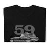 1959 Chevy Bel Air Classic Car Owner Short-Sleeve Unisex T-Shirt Black view 4