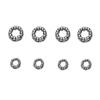 Assorted 8 pcs Replacement Ball Bearing Retainer Cages (1/4" X 7 and 3/16" X7) for Bike Front Rear Wheel Hubs Services view 1