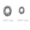 Assorted 8 pcs Replacement Ball Bearing Retainer Cages (1/4" X 7 and 3/16" X7) for Bike Front Rear Wheel Hubs Services view 2