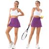 Betaven Pleated Tennis Skirts for Women with Pockets Build in Shorts Golf Skort High Waisted Athletic Running Activewear,A-Purple,XX-Large view 2