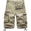 Men's Multi Pocket Zipper Cargo Short Outdoor Casual Loose Fit Dungarees Shorts (Khaki,38) view 1