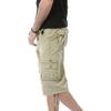 Men's Multi Pocket Zipper Cargo Short Outdoor Casual Loose Fit Dungarees Shorts (Khaki,38) view 3