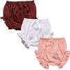 3PC Shorts Set Newborn Baby Girls Boys Pants Cotton Linen Blend Cute Floral Bloomers Infant Triangle Shorts Diaper Cover view 1