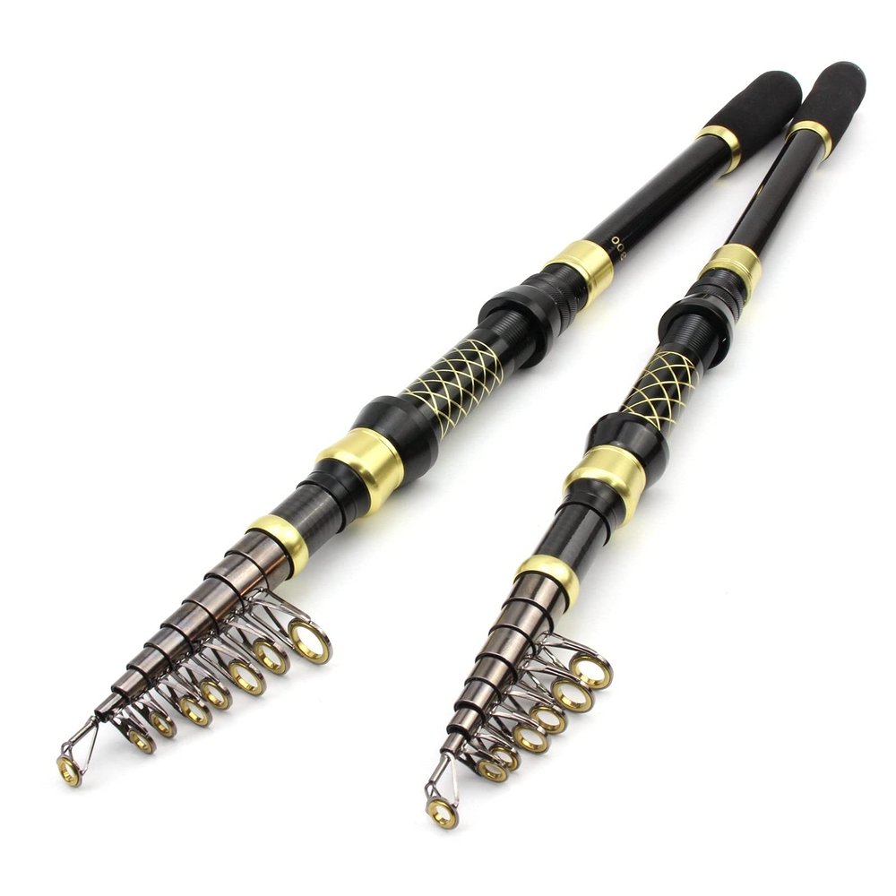 2.7m3.0m3.6m Portable Fishing Rod, Carbon Fast Telescopic Travel Sea Boat Rock Fishing Rod, Metal Fittings Sea Fishing Rod, Trout Bait Rod, Bait Weight 10-60g ZYHYD (Size : 2.4m)