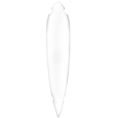 Moose Longboard Deck 9.25" x 46" Concave Cut Out Pintail White