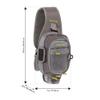 Allen Company Cedar Creek Fly Fishing Sling Pack - Fits up to 4 Tackle/Fly Boxes and Other Accessories - Gray and Lime/Olive view 2