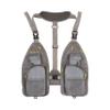 Allen Company Ultra-Light Gallatin Strap Fly Fishing Vest, Fits up to 4 Tackle/Fly Boxes, 14 Accessory Pockets, Gray/Lime view 1