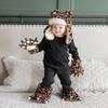 Lazy One Animal Paw Slippers for Kids and Adults, Fun Costume for Kids, Cozy Furry Slippers, Leopard view 3