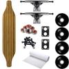 Moose Longboard Complete 8" x 40" Drop Down Zebra Bamboo view 1