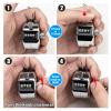 SDARMING Tally Counter, 4-Digit Clicker Counter, Metal Hand Tally Counters Clicker Pitch Counter for Counting, Knitting, Coaching, Golf, Lap, Fishing view 4