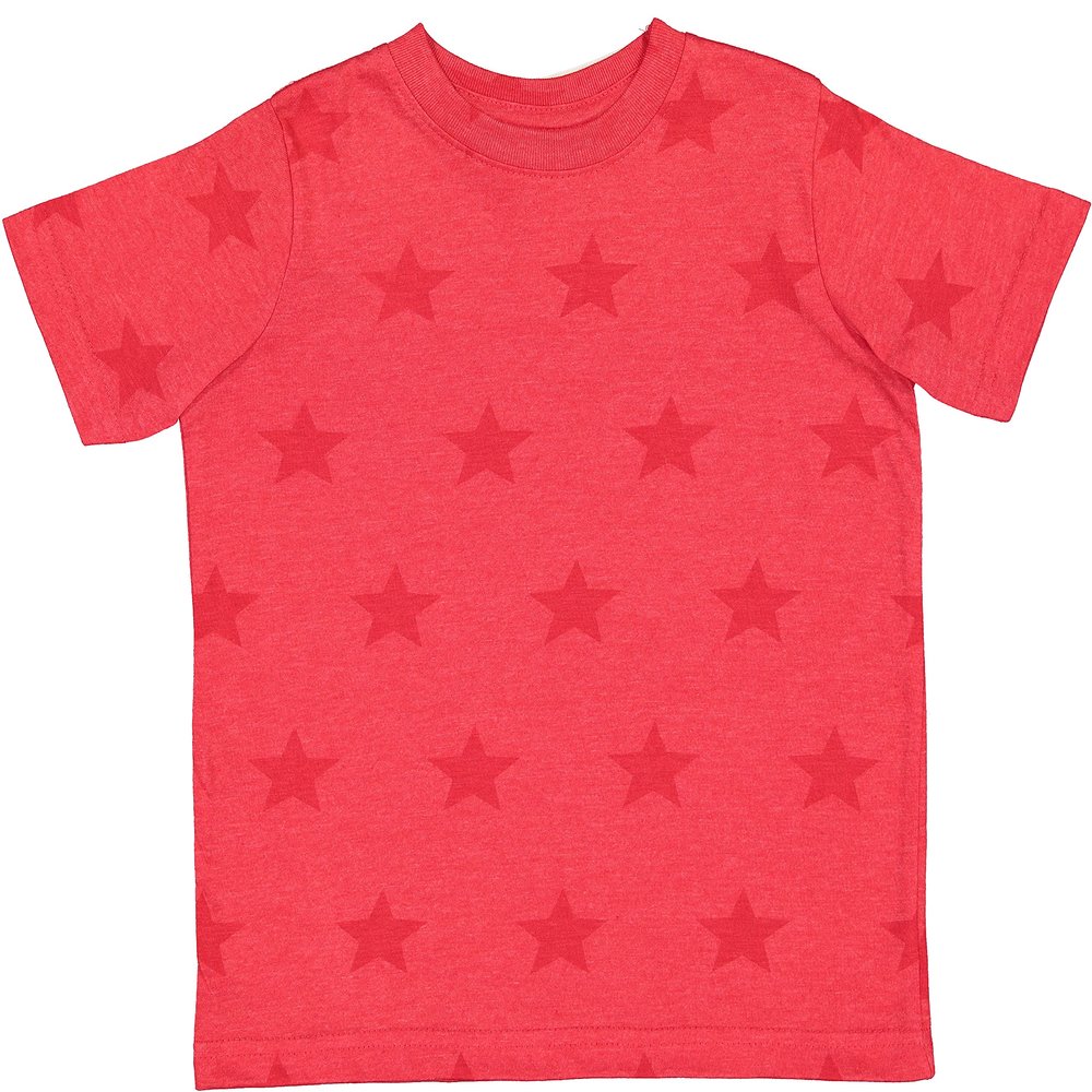 CODE FIVE Toddler Five Star Soft Cotton Crew Neck Tee 3029, Red Star, 3