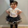 Luke and Lulu Two Wild 2nd Birthday Outfit for Girls  White Shirt with Black and Gold Skirt Dress  Cute Shirts for Toddlers view 2