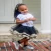 Luke and Lulu Two Wild 2nd Birthday Outfit for Girls  White Shirt with Black and Gold Skirt Dress  Cute Shirts for Toddlers view 3