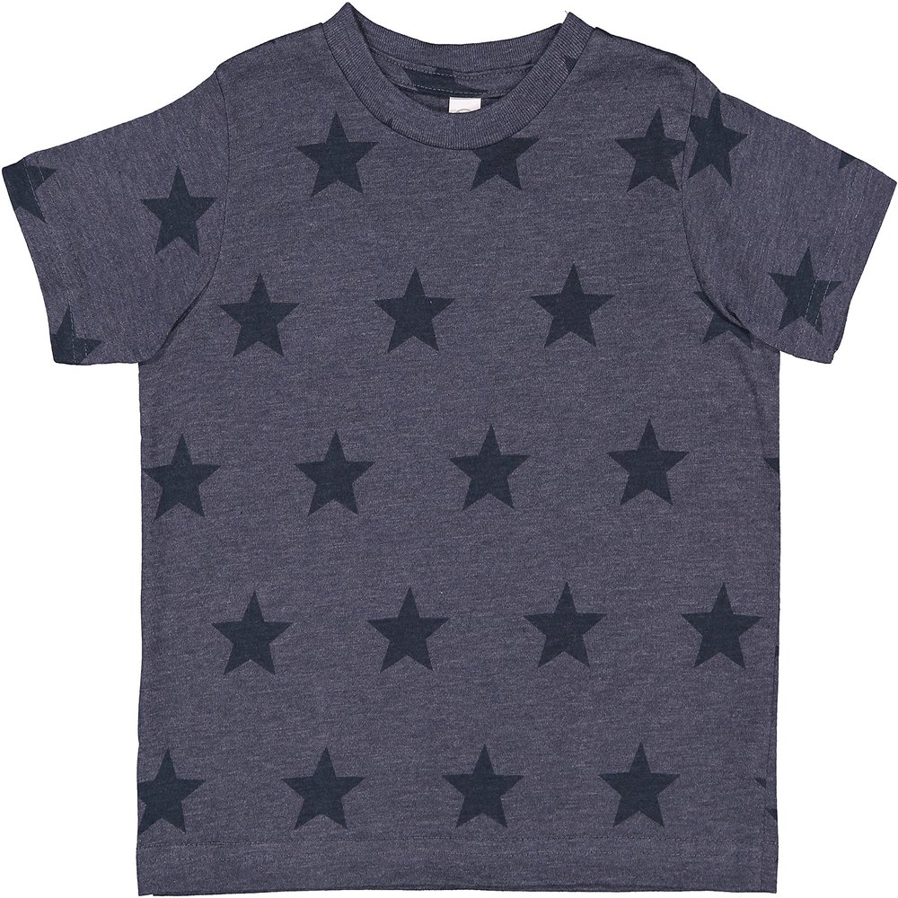 CODE FIVE Toddler Five Star Soft Cotton Crew Neck Tee 3029, Denim Star, 3