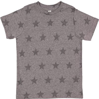 CODE FIVE Toddler Five Star Soft Cotton Crew Neck Tee 3029, Granite Heather Star, 4