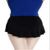 Capezio Curved Pull-On Skirt - Girls, Black, Medium view 3