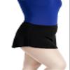 Capezio Curved Pull-On Skirt - Girls, Black, Medium view 4