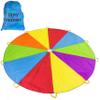 Play Platoon Rainbow Parachute Toy for Kids, 20 ft Parachute Game with 16 Handles for Kids, Elementary School Gym Class PE Equipment, Backyard/Indoor Play Equipment view 1