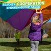 Play Platoon Rainbow Parachute Toy for Kids, 20 ft Parachute Game with 16 Handles for Kids, Elementary School Gym Class PE Equipment, Backyard/Indoor Play Equipment view 3